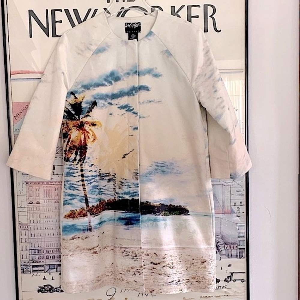 Lord and Taylor Fifth seaside jacket in cotton lined with stretch size 8